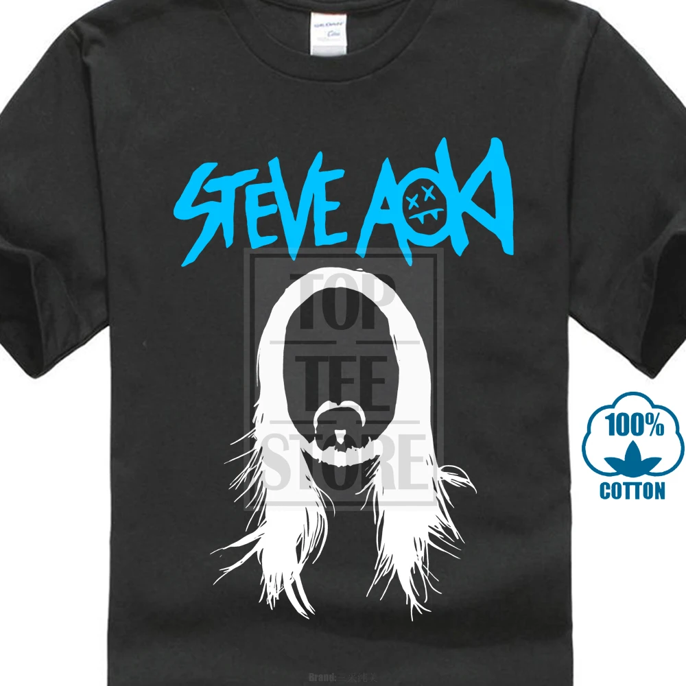 Новая черная белая футболка с логотипом Steve Aoki Electro House Music Dj Размер S 3Xl летняя