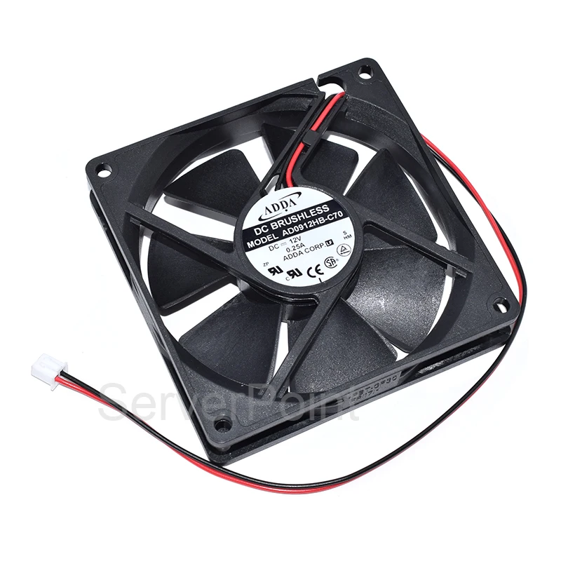 

For Server Cooling Fan AD0912HB-C70 92*92*20MM DC12V 0.25A Two Wires Cooler