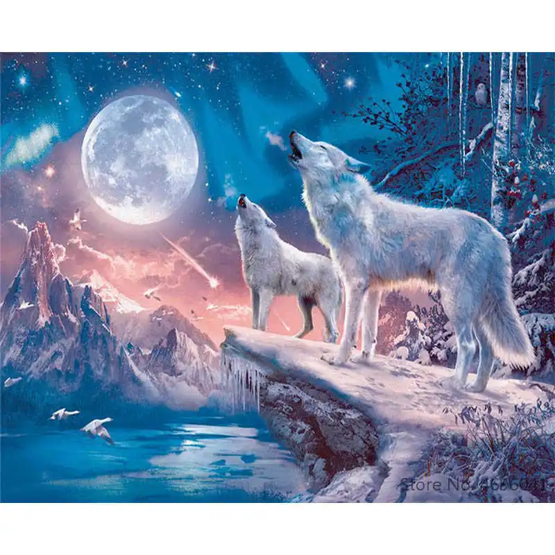 Картина по номерам рамки Раскраска домашний декор картины Животное украшение