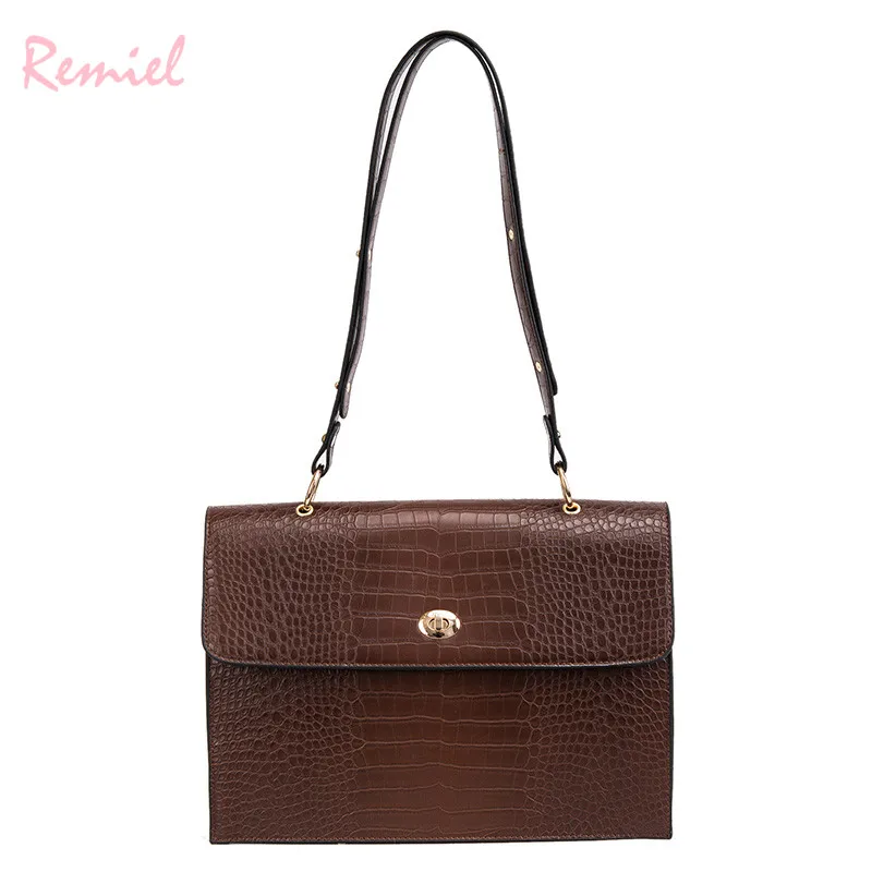 

European Fashion Female Big Tote bag 2020 New Quality PU Leather Women's Large Handbag Crocodile pattern Shoulder Messenger Bags