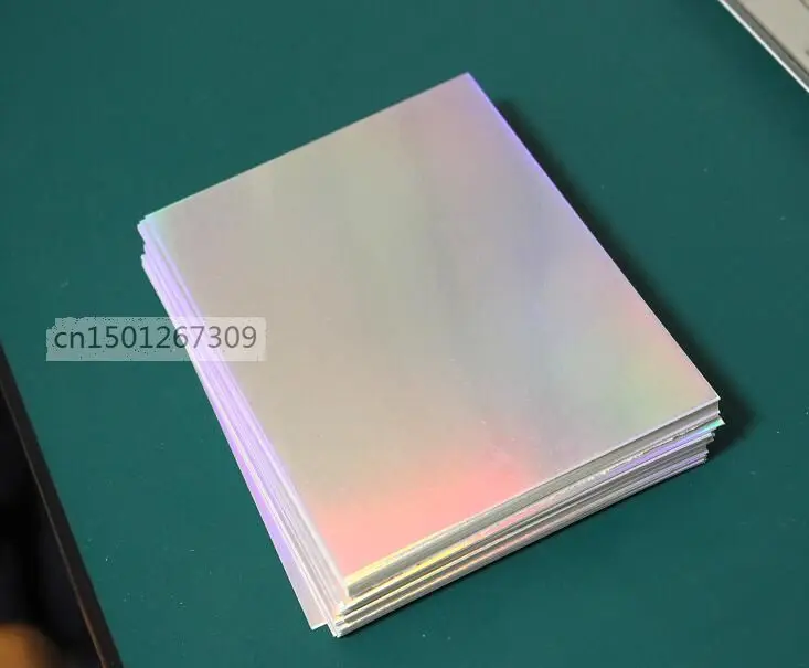 20 шт односторонний голографическая радужные серебряные блестящие 250gsm картон