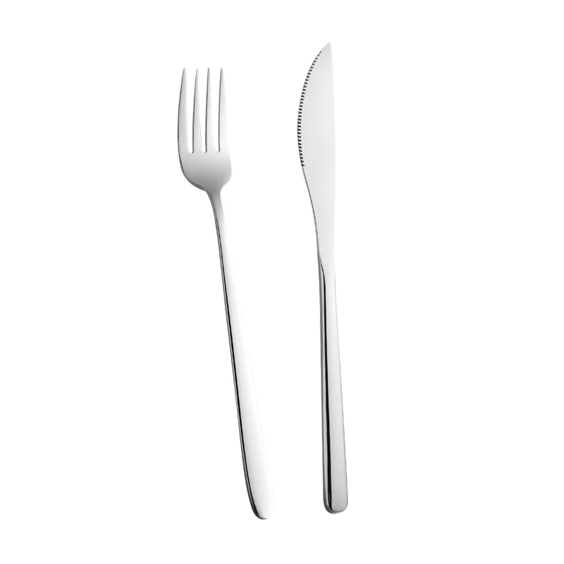 

Knife Fork and Spoon Set 304 Stainless Steel Western Tableware Steak Plate Set Knife and Fork Two-Piece Set Household