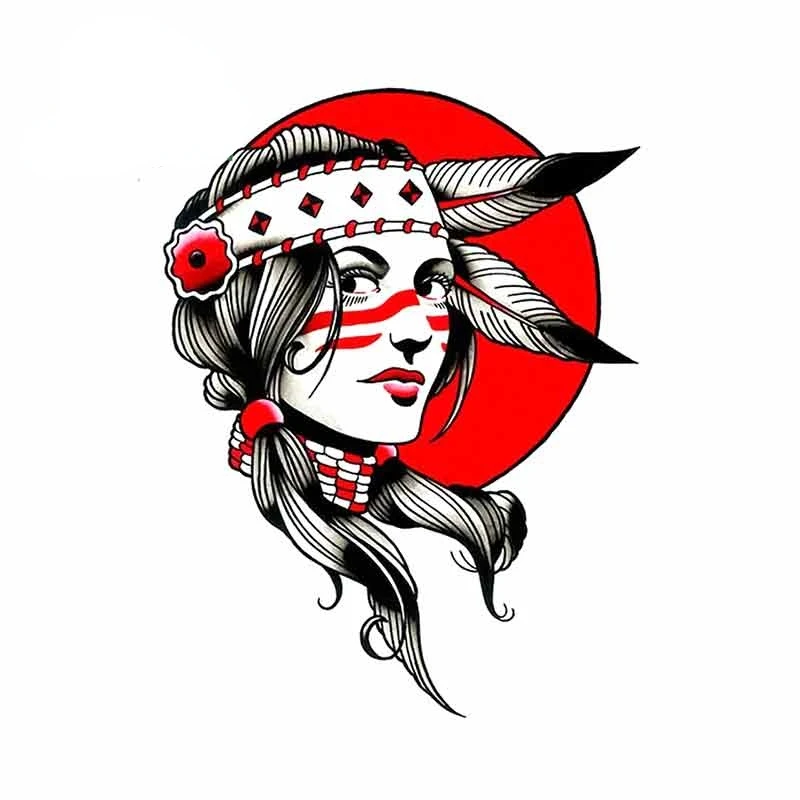 

Beautiful Indian Girl Vinyl Waterproof Material Car Sticker Repair Fine Decal Refrigerator Laptop Scratch-Proof Kk13*10cm