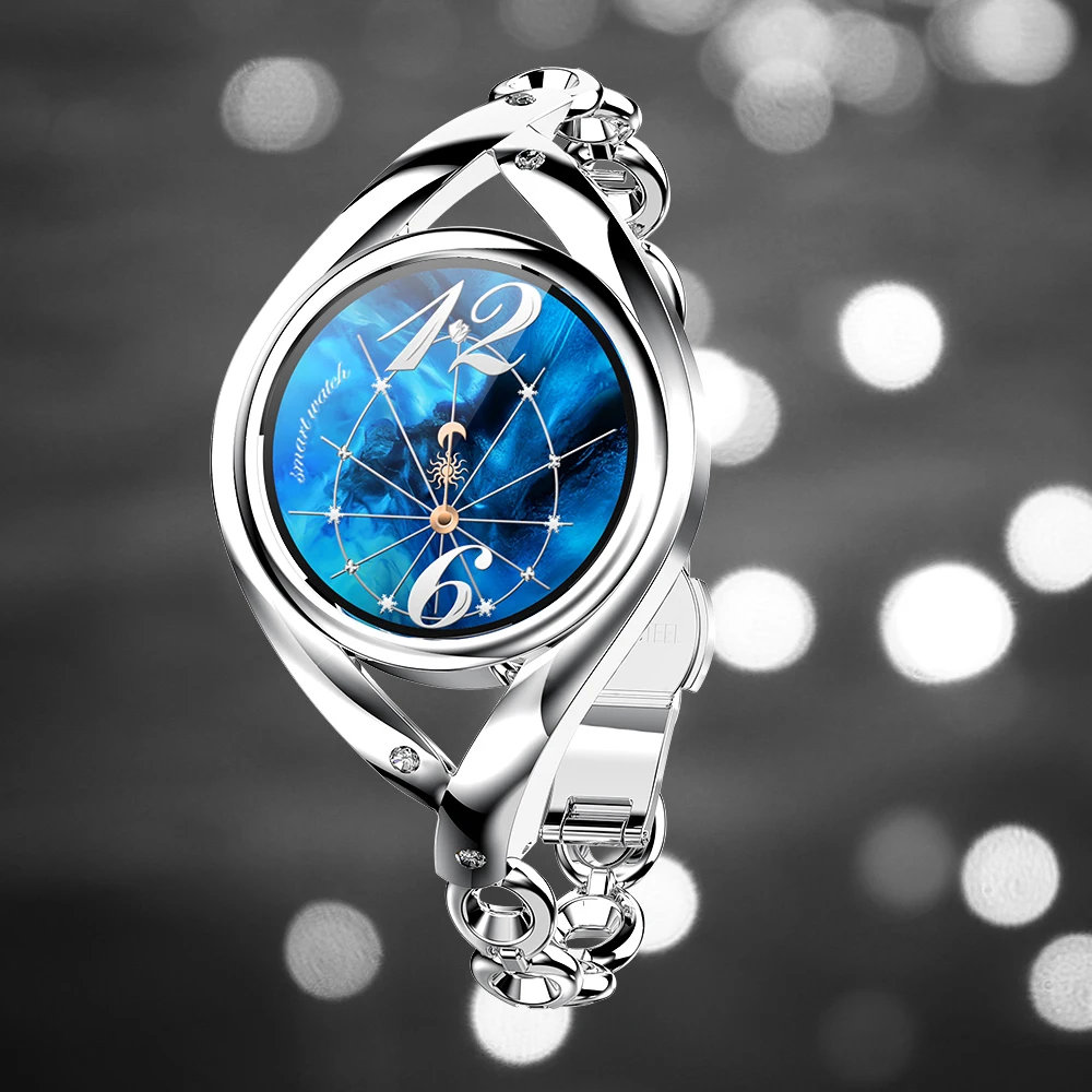 

Смарт-часы женские из нержавеющей стали, IP68, BT5.0, LEMFO LEM1995