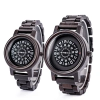 women quartz watches wholesale oem custom black wooden watch for man wooden watches for men and women quartz watches