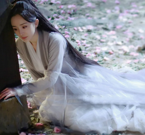 ; сетчатая ткань; китайское платье-бай Цянь элегантный костюм феи hanfu для женщин выставка фотографии hanfu цветок для костюмированной вечеринки Восточный Костюм - Цвет: color3