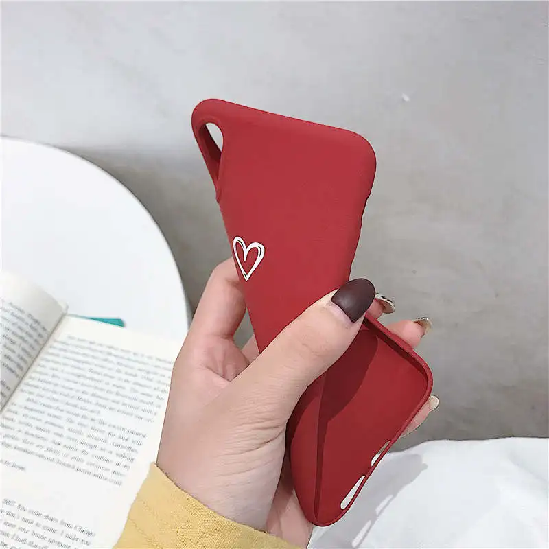 

Love Heart matte soft case For Oneplus 7 Pro 5 5T 6 6T Candy Color Cover For oneplus 3 One Plus 7 Pro 6 6T 5T 1+3 Silicone cases