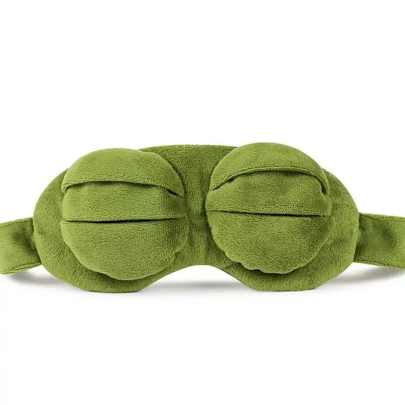 Забавная креативная маска для глаз Pepe the Frog Sad 3D мультяшная плюшевая сна милый