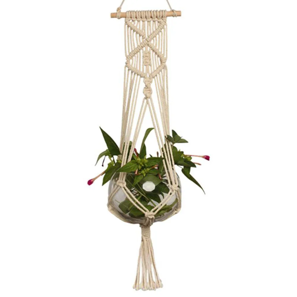 

Rope Plant Hanger Basket Planting 110cm Decor Decoration Vintage Garden