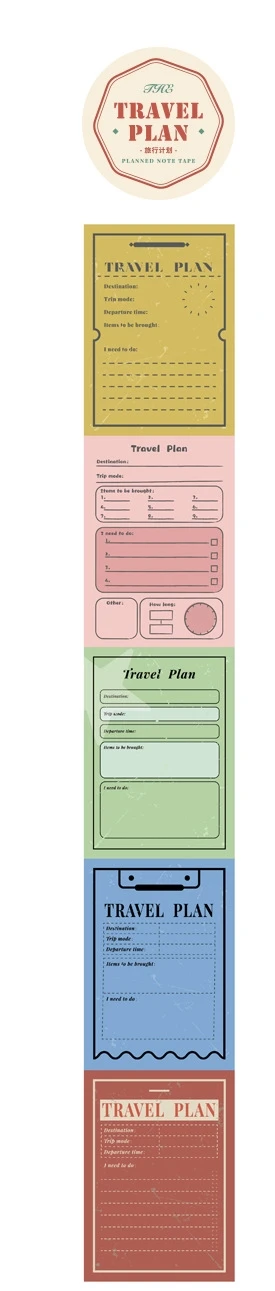 travel plan 5 можно крепить любые приспособления: PDA Ретро метка ручка план DIY декоративные наклейки на Материал лента washi Скрапбукинг наклейки Скрапбукинг washi стикер - Цвет: travel plan