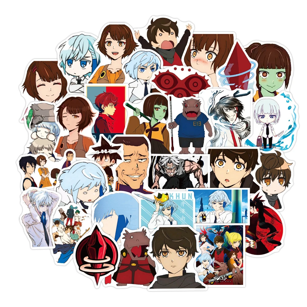 

50PCS Tower of God Cartoon Anime Stickers Suitcase Skateboard Guitar Book Computer Deco Sticker Kid Toy Christmas Gift