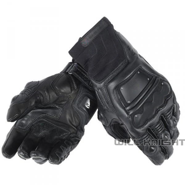 

Dain Genuine Leather Motorcycle Automotive Scooter Moto Black Gloves
