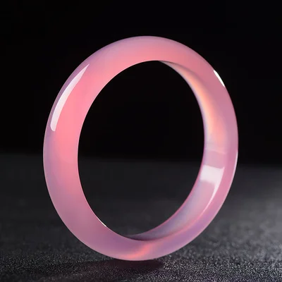 

Natural Agate Chalcedony Light Pink 54-64mm Bracelet Elegant Princess Jewelry Gift Best Mother for Girlfriend