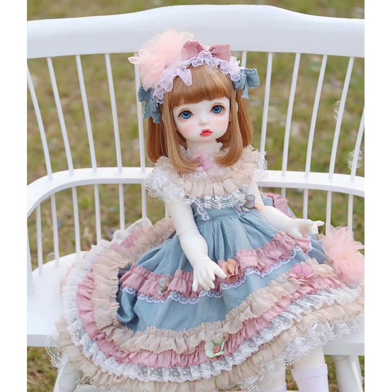 BJD платье-кукла красочное сказочное платье из 3 предметов платье-кукла+ повязка для волос+ носки для 1/6 1/4 1/3 BJD аксессуары для кукол dol одежда