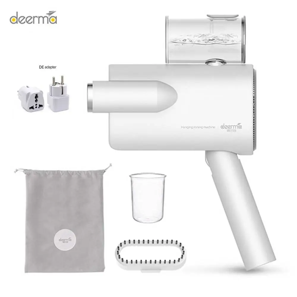 Add DE Adapter Xiaomi Deerma 220V ручной отпариватель для одежды бытовой портативный паровой утюг щетки для одежды для бытовой техники путешествия - Цвет: Add DE Adapter
