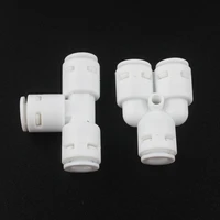 3pcs 14 hose equal tee way slip lock quick connector food grade water purifier hose fittings 6mm pipe adapter ty type