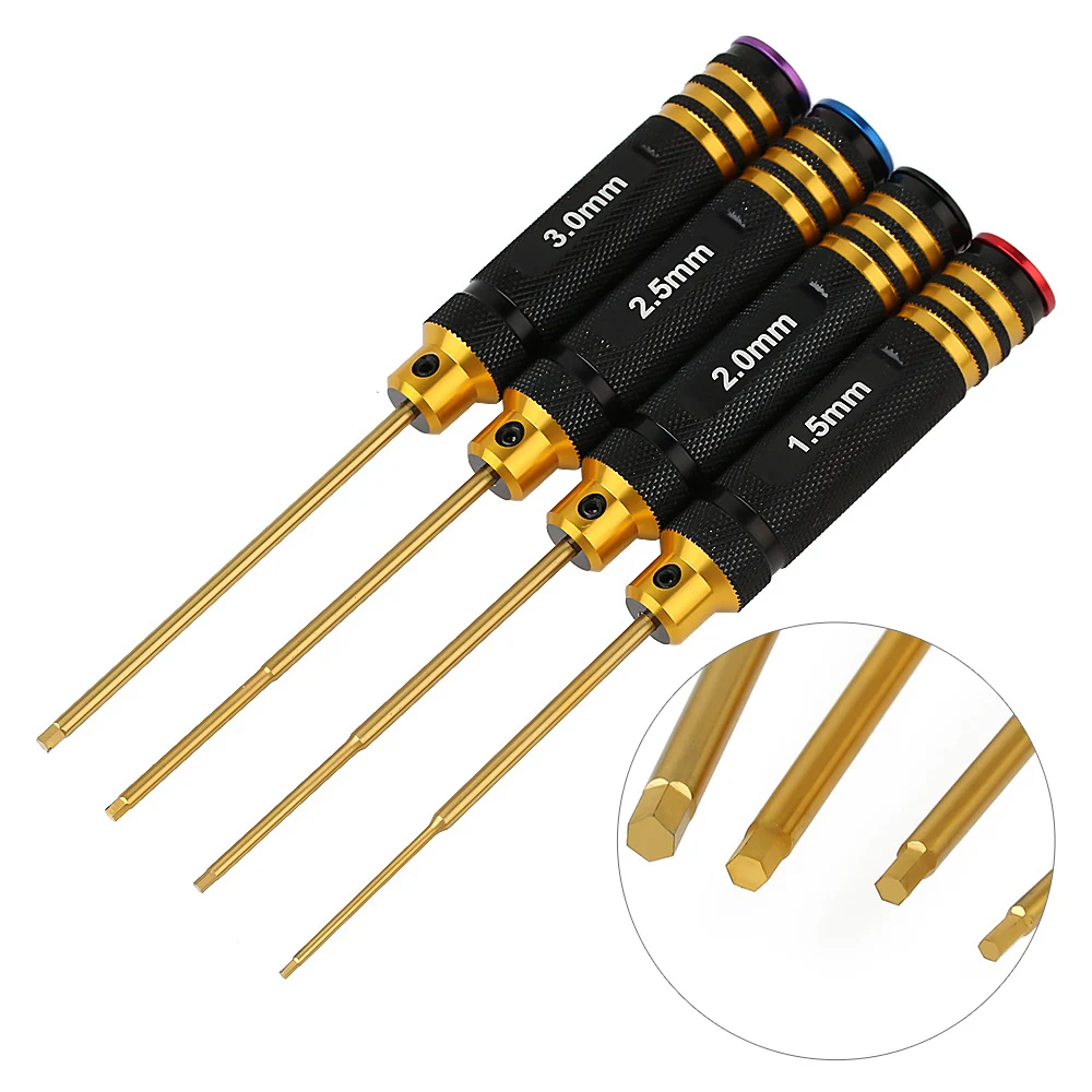 

Metal 1.5/2/2.5/3mm Hexagon Screwdriver Screw Driver Tool Kit for Axial SCX10 Traxxas TRX-4 Tamiya RC Car Parts