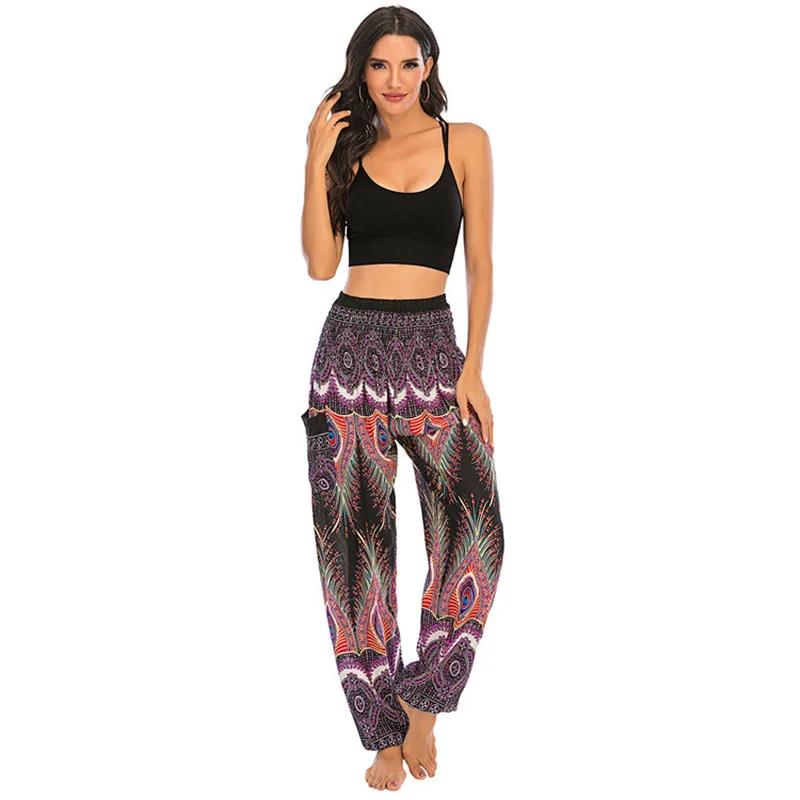 

New Style Digital Printing Yogawide-leg Pants Men Women Fitness High Waist Casual Harem Trousers Sport Running Workout Smock