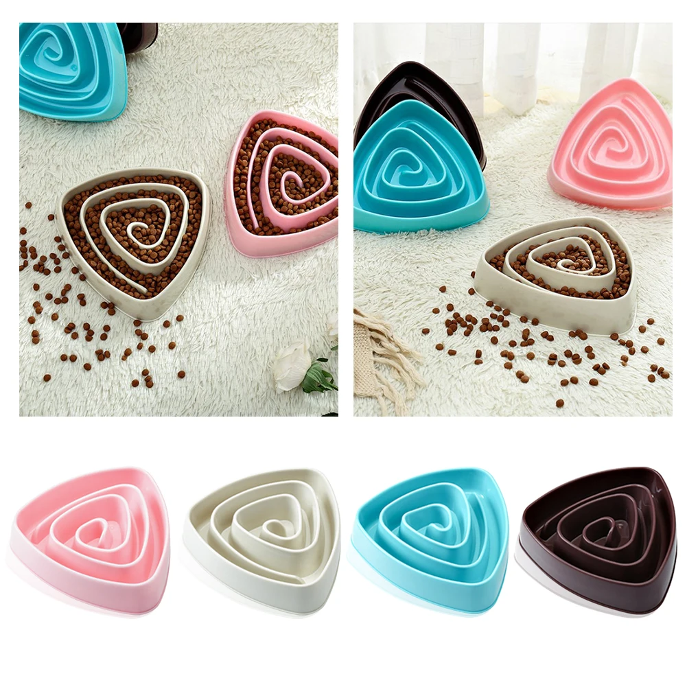 Треугольная спиральная конструкция медленная пищевая тренировочная чаша для