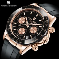 pagani design new top brand men automatic watches sapphire business men wristwatches sport waterproof chronograph silicone strap