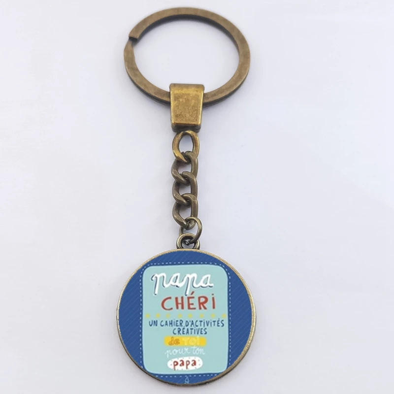 Изысканная мода я люблю папу это много брелок мужские ювелирные изделия с