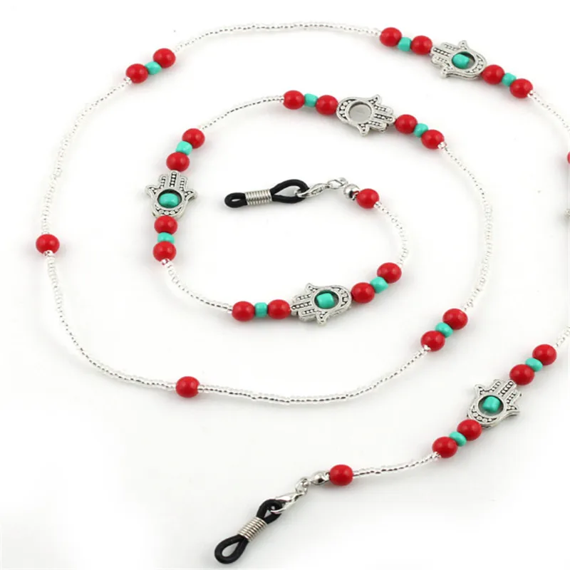 

Trendy Womens Beaded Chain Sunglasses Chains Necklace Reading Glasses Cord Holder Neck Strap Rope for Eyewear Acrylic Zinc Alloy