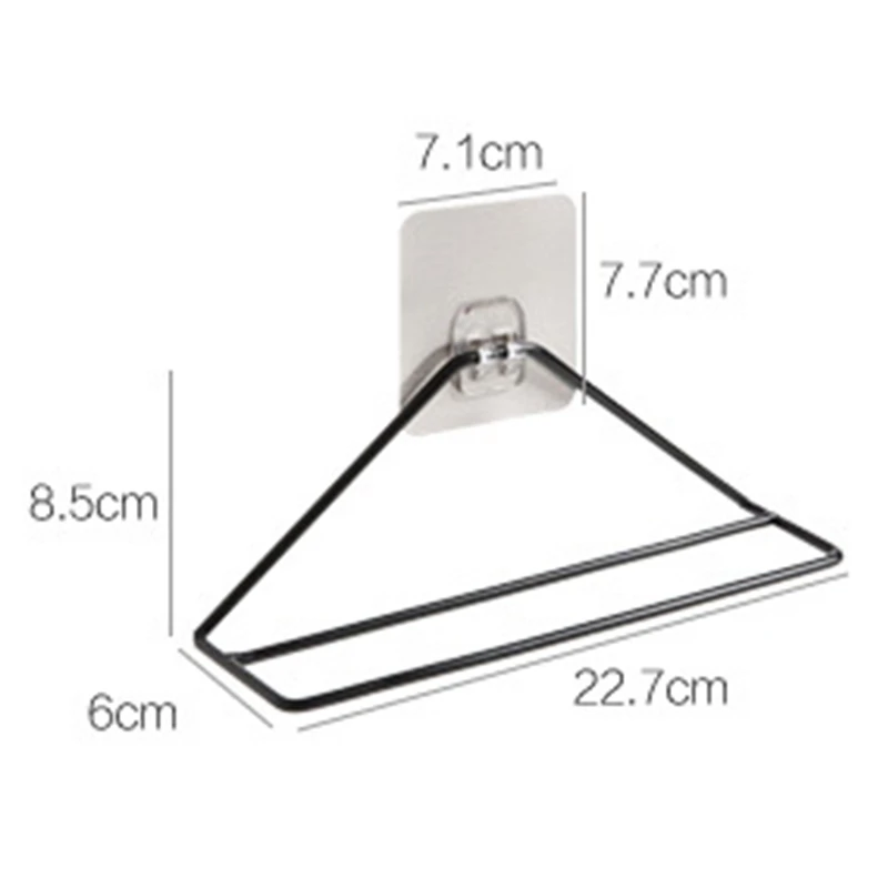 

4PCPS Adhesive Wrought Iron Storage Shoe Rack Household Wall-Mounted e Shoe Rack Bathroom Slippers Rack