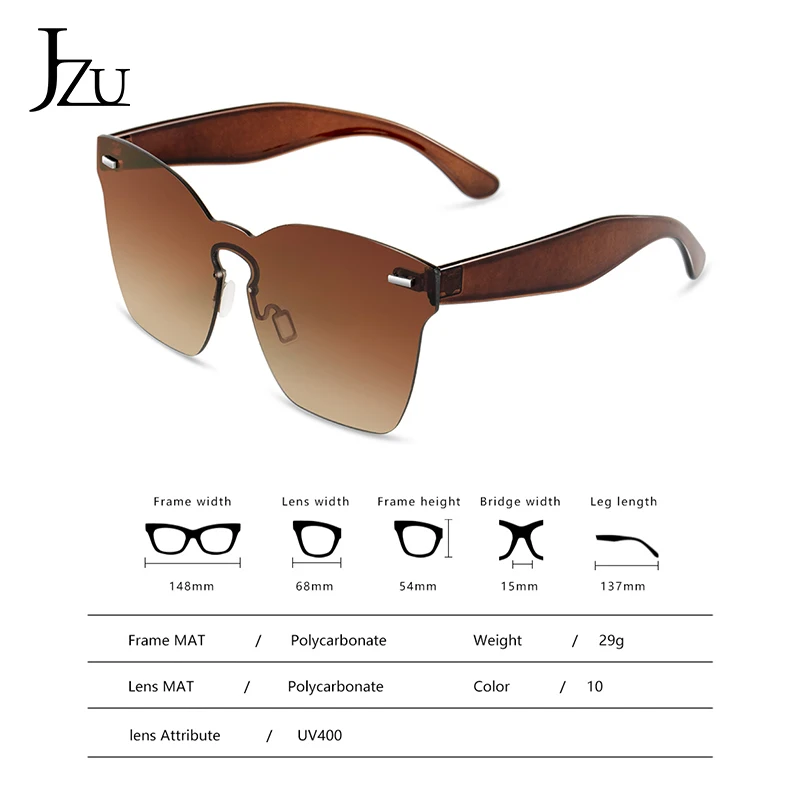 

Square transparent popular fashion sunglasses ladies rimless sunglasses square brand designer sunglasses glasses sunglasses ladi