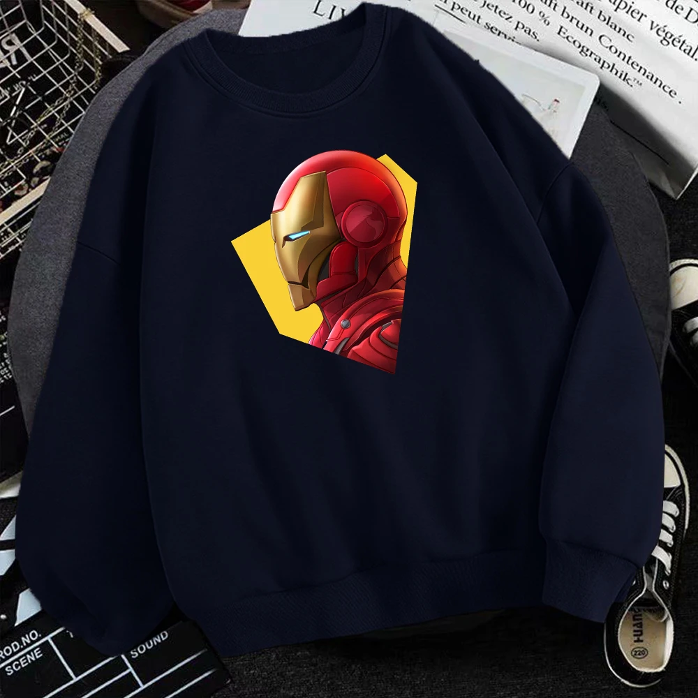 

Superhero Iron Man Funny Sweatshirts Casual Disney Print Hoodie Men Autumn 2021 Cotton Hoodies Casual Fashion Mens Pullover