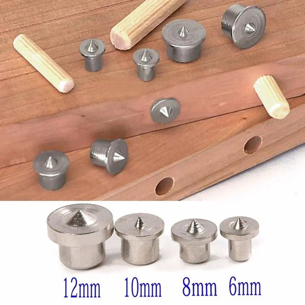 

16Pcs Points Marker Solid Dowel Pins Center Point Set Wood Working 6/8/10/12mm Woodworking Dowel Centers Tenon Alignment Tools