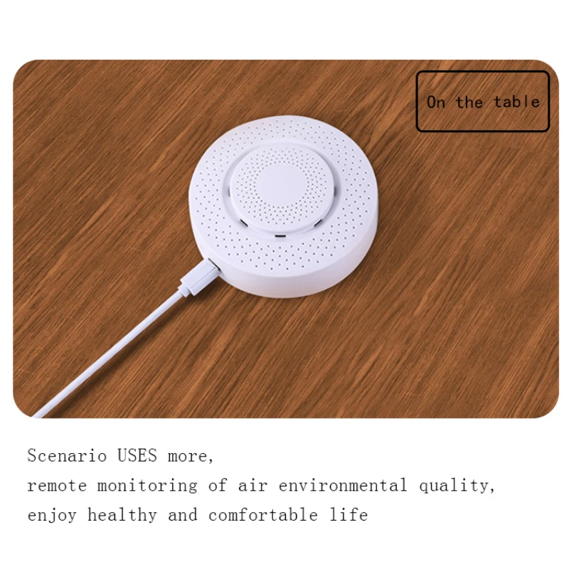 

Tuya Wifi Smart Air Box Formaldehyde Humidity Sensor For APP Formaldehyde VOC Carbon Dioxide Automation Alarm Detector