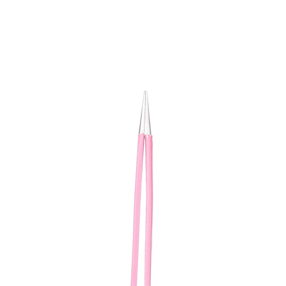 

2020 Hot Sale New 2PCS Stainless Steel Pink Straight + Bend Tweezer For Eyelash Extensions Nail Art Nippers