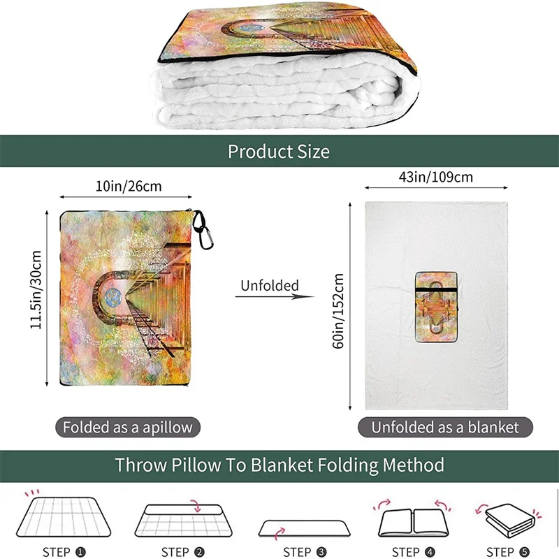 Preço Nota De Música Portão Viagem Travesseiro Cobertor Dois-em-um Mochila Cinta E Compacto Avião Saco Cintura Suporte 60x43 Polegadas