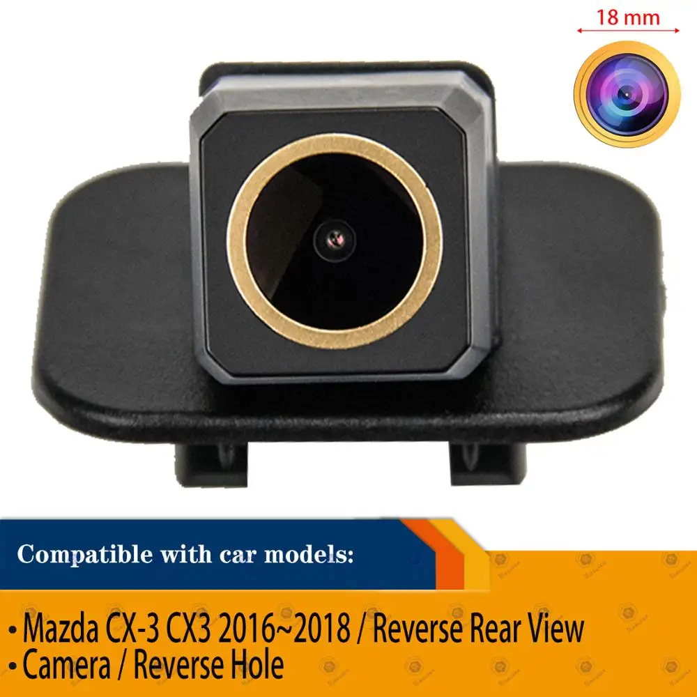 Задняя камера заднего вида для Mazda CX 3 CX3 2016 ~ 2018 Золотая HD 1280x720p с реверсивным