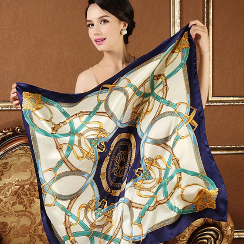 

New silk scarves mulberry silk "classic buckle" silk big square scarf big scarf scarf/shawl