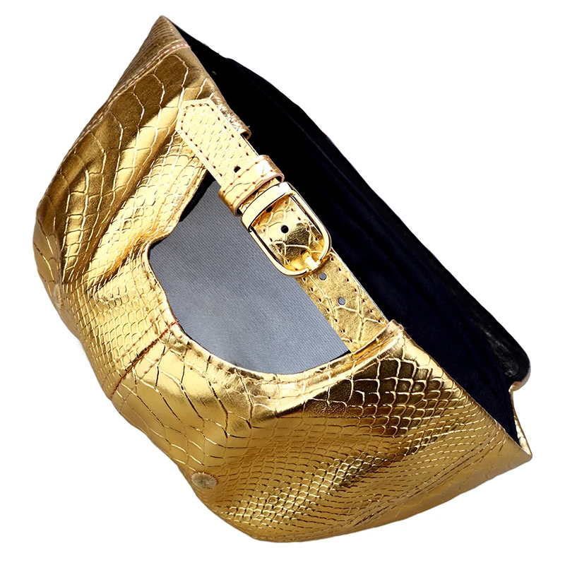 Hip Hop Crown Lion Head Logo PU Leather Baseball Cap Rap 5 Panel Metal Casual Belt Buckle Snapback Hats Men Black Red Gold