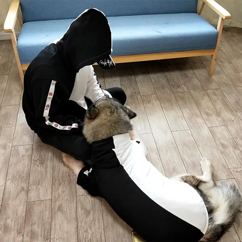 Одежда для домашних животных Толстовка собаки в стиле пэчворк модное пальто