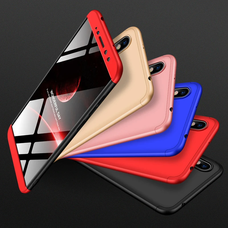 

GKK 360 full Protection Case for Xiaomi Redmi S2 A2 Lite 4X 6 pro 6A 7 Case Hard Matte Pc for Xiaomi Mi A2 A3 8 Lite 9 SE Cover