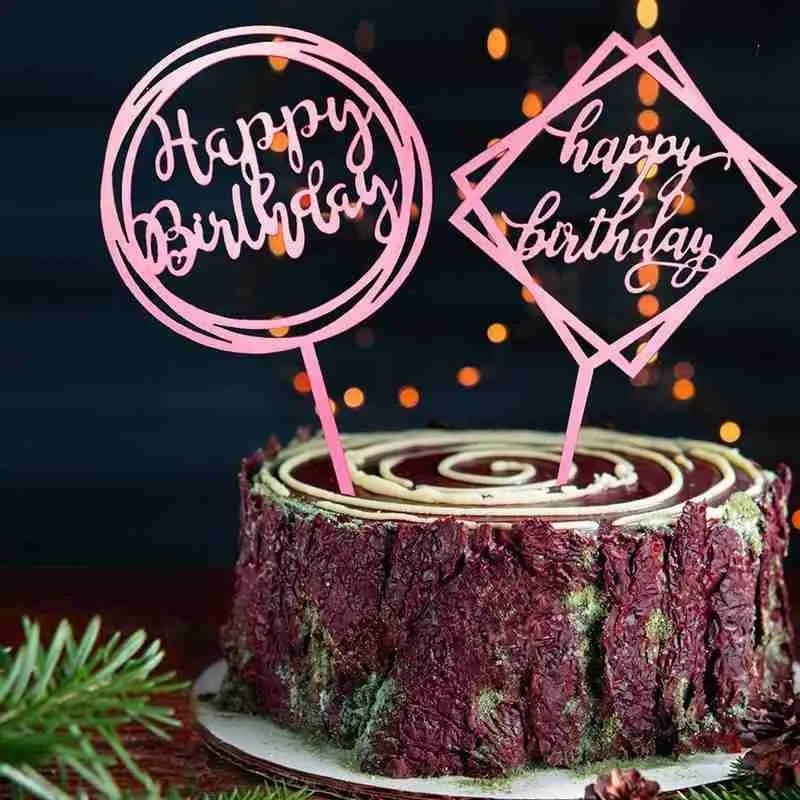 Блеск Топпер для торта С Днем Рождения акриловые буквы золотого цвета на день