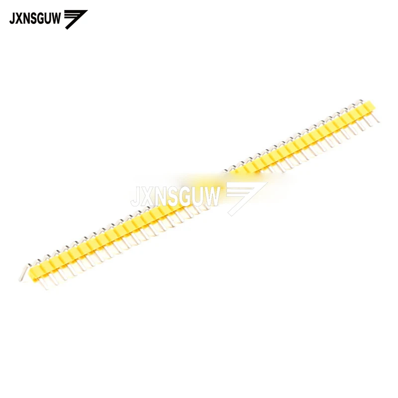 

20pcs Spacing 2.54MM single row curved needle Insert needle 1*40PIN Copper needle yellow