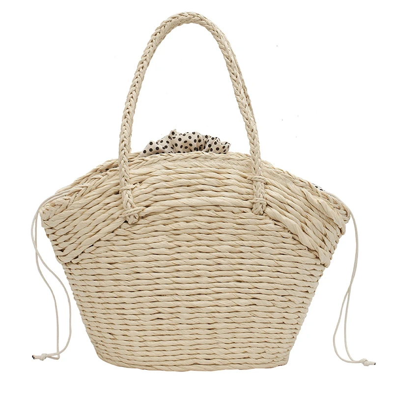 

High Capacity Handmade Totes for Women 2021 Summer Fashion Luxury Brand Trendy Shoulder Handbags Picnic Bucket Purses