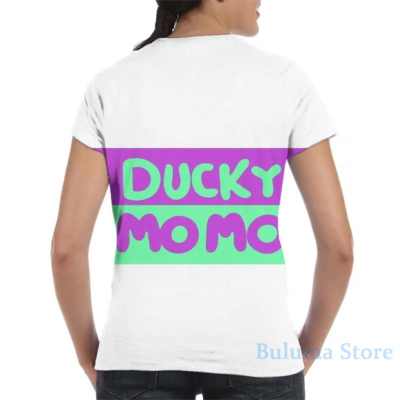 Футболка Ducky Momo с принтом для мужчин и женщин модный топ коротким рукавом