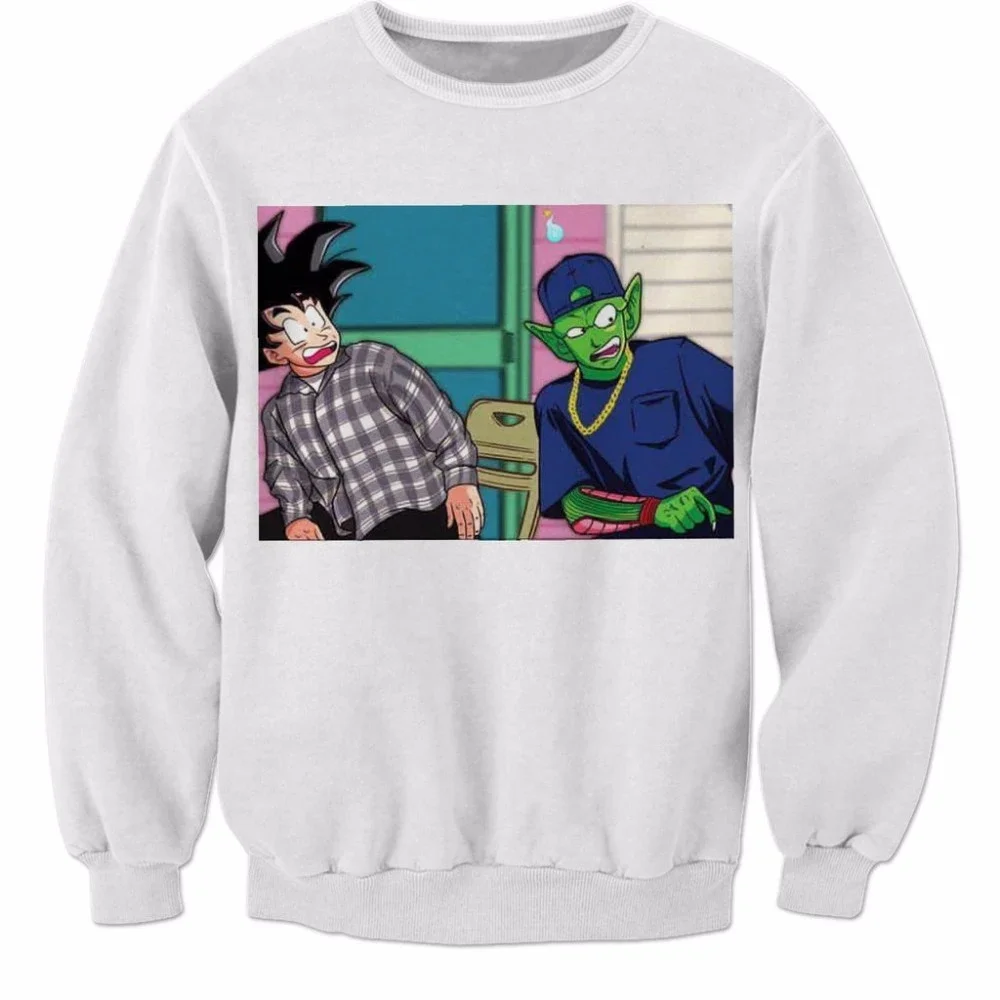 PLstar Cosmos Новая модная Толстовка аниме Dragon Ball Z Kid Goku and Master Roshi 3d принт для мужчин и женщин пуловер с круглым вырезом - Цвет: color as the picture
