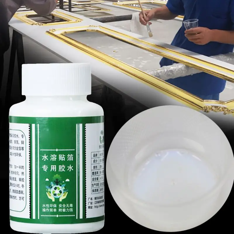 

100g Gilding Glue Gold Leaf Foil Water-based Glue for Metal Foil Sheets Arts