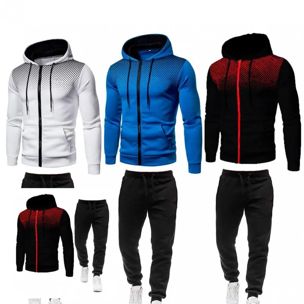 

Stylish Sports Sets Zipper Ankle Banded Soft Men Tracksuit Sets Men Sports Sets Autumn Sets 2 Pcs/Set