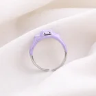 Прекрасные Открытые Кольца Мечтательный фиолетовый милый улыбка Монстр кольцо для женщин и девочек модные ювелирные изделия подарок