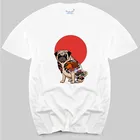 Модная мужская футболка с рисунком мопса из якудзы с коротким рукавом