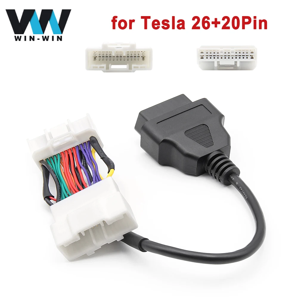Диагностический инструмент OBD2 для Tesla 26 20-контактный штекер гнездовой разъем на