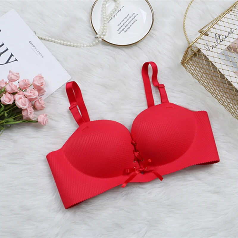 Женский бюстгальтер пуш-ап бесшовный без косточек на 1/2 чашки сексуальное нижнее