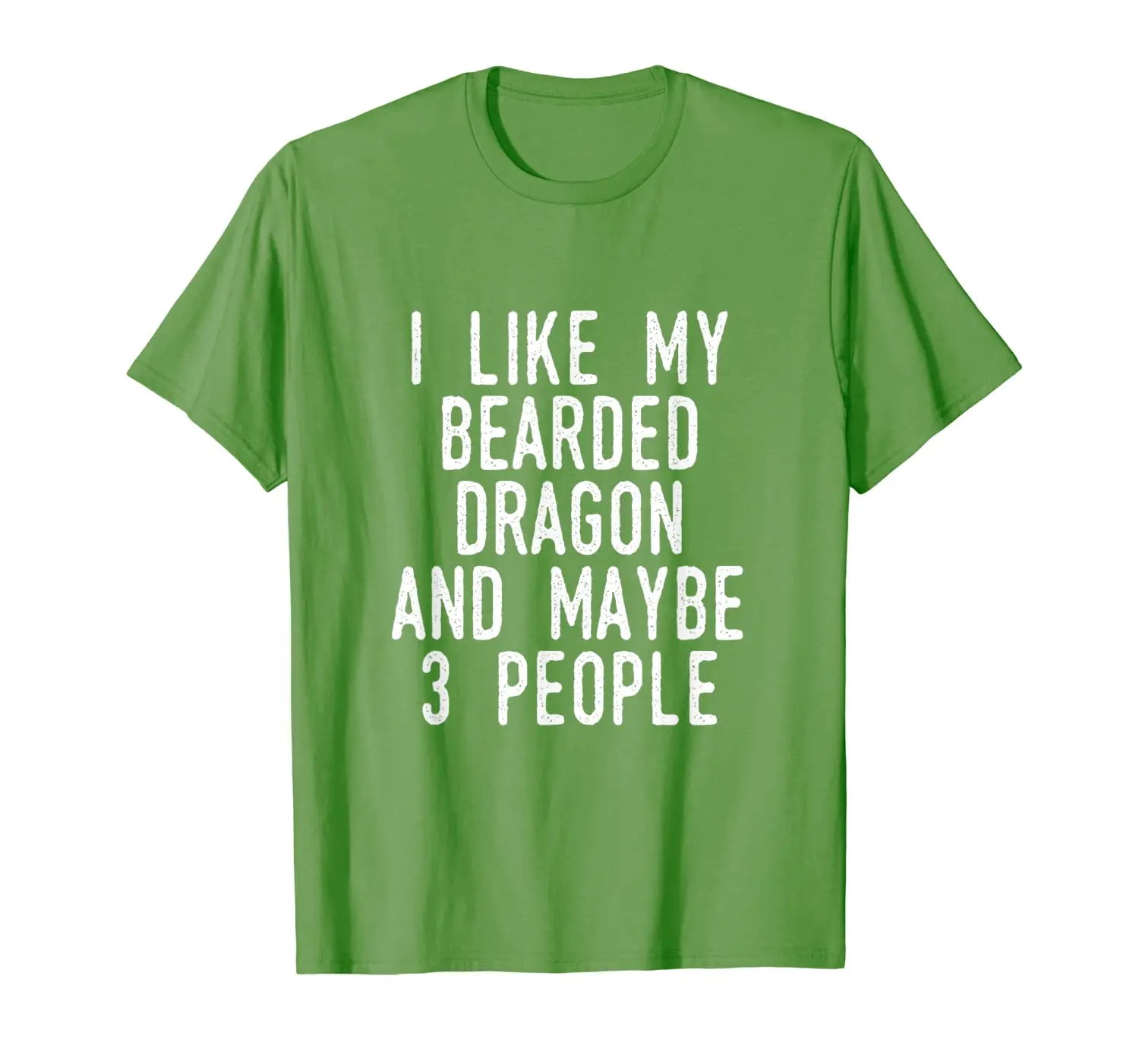 

I Like My Bearded Dragon Maybe 3 People Funny Beardie Owner T-Shirt